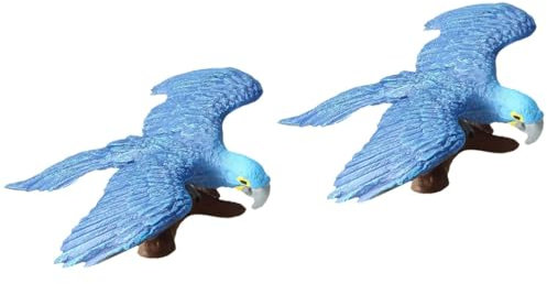 ifundom Cartoon-Puppen 2 Stück Fliegender Blauer Papagei Kind Tier Baby Mini-Vogelfiguren