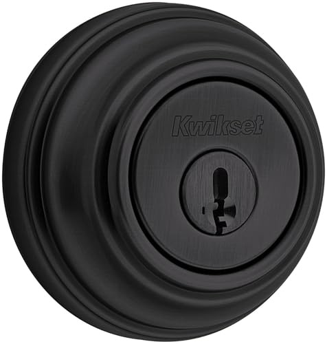 Kwikset 985-S.STRKP 980 Double Cylinder Keyed Entry Deadbolt from The Signature Series - Matte Black