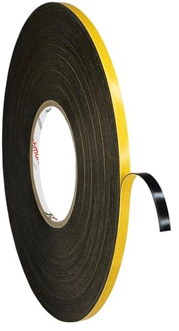 Duplocoll 5016 doppelseitiges Montageklebeband schwarz 6 mm x 50 m | stark klebend, 0,5 mm dick