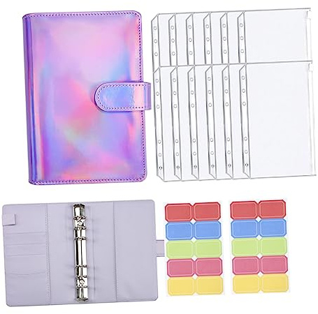 SEWACC 1satz Budget Binder Mit Geldumschlägen Flexibles Haushaltsbuch Zum Sparen Für Bargeldverwaltung Und Finanzplanung Mit Transparenten Fächern Und Einfachem Zugang