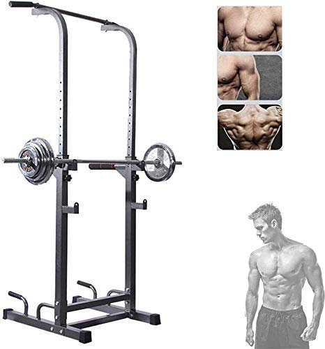 HAVVMK Kniebeugenständer für Langhanteln, höhenverstellbar, massiver Stahl, Bankdrückständer, multifunktionaler Fitness-Kniebeugenständer, Verstellbarer Langhantelständer für Krafttrainin