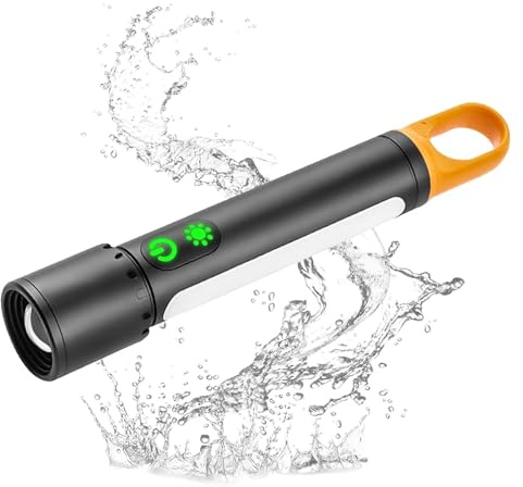 Torcia luminosa, torcia elettrica ad alta potenza | Torcia flash portatile luminosa con zoom,Torcia elettrica potente e multifunzionale, portatile, a lunga portata, con gancio magnetico e