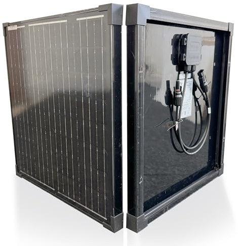 30W Monocrystalline Solar Panel with MC4 Connectors, by DTV ₿ ELECTRONICS | 18V Battery Charger for Caravan, Campervan, Camping, Sheds, Homes, Off-Grid Power, IP67 Box, Tempered Glass, Aluminum Frame
