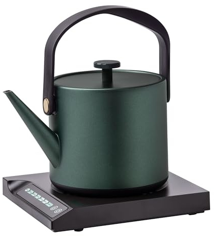 Unold 18217 Blitzkocher Jade, Wasserkocher, 1.000 W, 0,6L – 360° drehbar, mit Warmhaltefunktion, 7 wählbaren Temperaturen (40°C - 100°C) & kompaktem Design für präzises Erhitzen, Grün