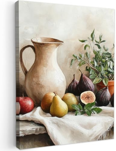 MuchoWow© Cuadros Decoracion Salon Modernos Dormitorios Cuadro Decorativos | 30x40 cm - de Lienzos Decorativo Decoración Cabecero Cama Fruta - Hierbas - Rústico
