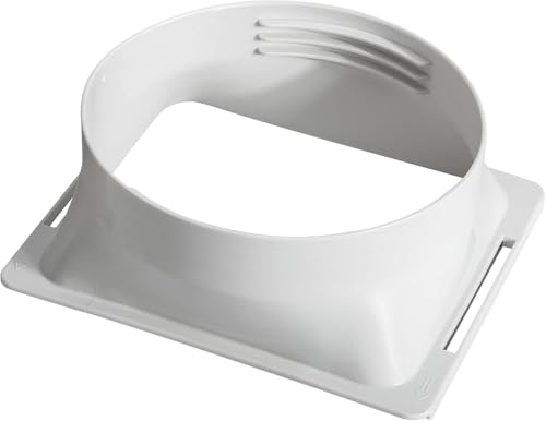 Interface de Tuyau de Conduit D'échappement Climatiseur Adaptateur, 150mm/5.9in Embout Climatiseur Mobile, Raccord pour Tuyau D'évacuation Climatiseur, Portable ABS Carré vers Rond, Fileté Universel