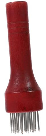 LABRIMP Batticarne in Acciaio Lame per Carne Ago Manico in Legno Gadget Alimentare per Carne Manzo Vitello Maiale Pollo e Altre Carni