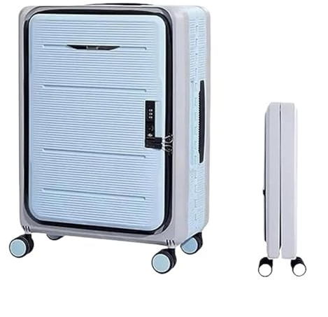 Maleta Viaje Maletas Plegables Carro Ajustable Equipaje De Mano Maleta Abierta Frontal Prácticas(F,20 in)
