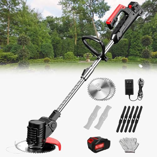 Robot Cortacésped Rotativo Eléctrico Weeder Recargable Agrícola Hogar Inalámbrico Weeder 24V Batería De Litio,24V/4.0Ah