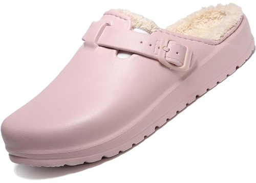 situkeke Zoccoli e Sabot Donna Invernali Pantofole Unisex Caldo Ciabatte da Casa Scarpe da Giardino All'aperto Interno,Pink,EU39