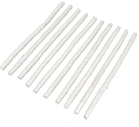 Asixxsix Glasfaser Ersatz Dochte, 10 Stcs 13,78in Outdoor Fiberglas Tiki Fackel Docht, Dochte Fackel Ersatz, Langlebige Weinflasche Öllampe für Patio Beleuttung Garten Lichter