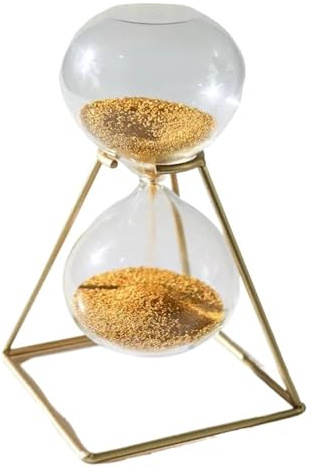 EBZFASO Geschenke Sanduhr-Timer, Goldene Sanduhr, Heimdekoration, Zeitmanagement-Werkzeug, Tischdekoration