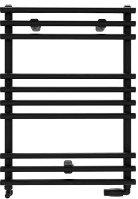 Radiateur de salle de bain, noir mat, 677 x 500 mm, radiateur de salle de bain, petit, montage mural, chauffage central, design moderne