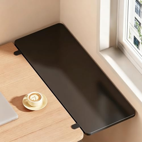 Ansteckbares, faltbares Desktop-Verlängerungstablett, Desktop-Verlängerung, unterstützt den Arm, erweitert den Platz auf dem Desktop, geeignet für Heim-/Büro-/Computertische Black 70*25cm/27.6*9.8in