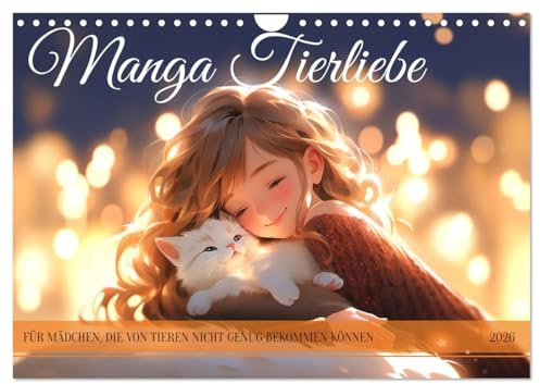 Manga Tierliebe (Wandkalender 2026 DIN A4 quer), CALVENDO Monatskalender: Bezaubernde Bilder voller Liebe und Hingabe zu Tieren (CALVENDO Tiere)