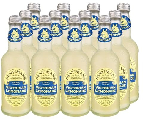 Fentimans Traditional Victorian Lemonade - Botanically Brewed Lemonade with Lemon Juice - Exquisitely Crafted & Refreshing Soft Drinks - Gluten-Free and Vegan Friendly Soft Drinks - 12 x 275ml Bottles