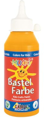 Kreul Mucki 24203 - Bastelfarbe, 250 ml, orange