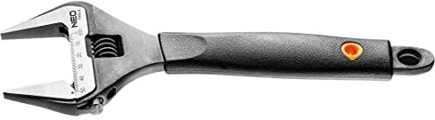 NEO TOOLS Schraubenschlüssel verstellbar | Backenverstellbereich 0-50 mm | Länge: 250 mm | Rohrzange & Rollgabelschlüssel aus Chrom-Vanadium Stahl | Ergonomischer Gummi Griff