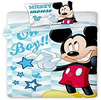 Disney Micky Maus Baby Wende Bettwäsche 100x135cm 100% Baumwolle (M05)