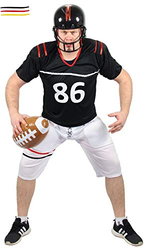 Quarterback Kostüm für Herren American Football Spieler Sportler Fasching Karneval Motto Party Größe S