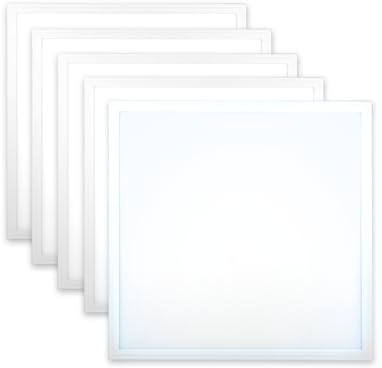 Xtend EcoLight 5x LED Panel 62x62 cm Neutralweiß 5000K 40W Rasterleuchte flimmerfrei 3400lm ultraslim Deckenleuchte Netzteil PLe2.2