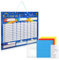 Navaris abwischbare Belohnungstafel magnetisch 40x32cm - Kinder Aufgaben Tafel - Magnettafel inkl. 250 Sternchen - Sterne Aufgabenplan - Englisch