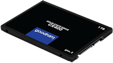 goodram SSD 1TB CX400 Gen.2 1024GB Solid State Drive SSD mit SATA III Interface 3D TLC NAND Flash Speicherchips 2,5 Zoll zur Beschleunigung Ihres PCs bis zu 10 Mal Schwarz 1024 GB 1 TB