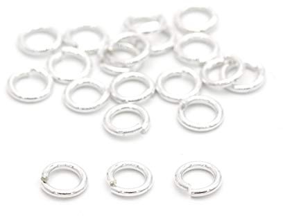 NaturSchatulle Biegeringe 925 Sterling Silber Ø 3-10mm Binderinge I 3 Stück Spaltringe Verbindungsringe Ösen Basteln DIY Schmuckherstellung Nickelfrei (6mm)