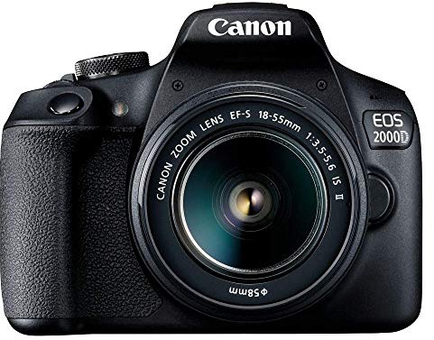 Canon EOS 2000D (Rebel T7) DSLR Camera + 18-55mm III Kit (Renewed)