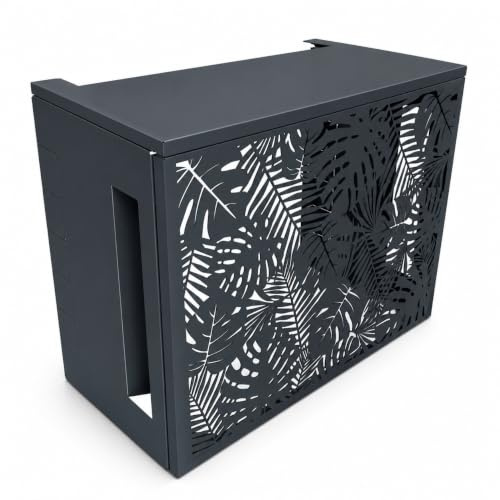 Cache climatiseur en alu thermolaqué T1 jungle H80xL100xP54 cm gris