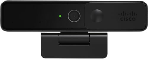 Cisco Desk Camera 4K in Carbon Black with up to 4K Ultra HD Video, Dual Microphones, Low-Light Performance, 1-Year Limited Hardware Warranty (CD-DSKCAM-C-US)