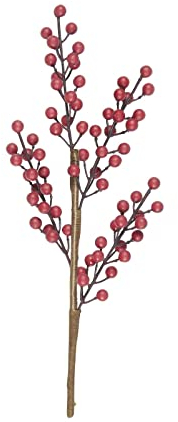 ukiyo Deko-Zweig künstlich 40 cm mit roten Beeren Advent Weihnachten Strauch