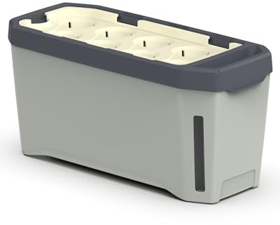 GUSTA GARDEN Harry Herbs 4in1 Kräutertopf Hellgrau - Pflanzentopf mit Bewässerungssystem - 0,5L Wassertank & 5L Erdvolumen - Für Indoor & Outdoor