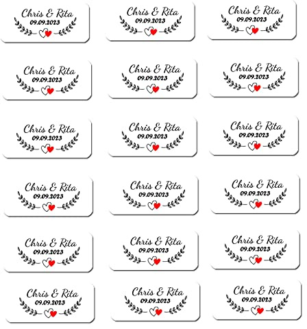 100 Pcs Étiquettes Personnalisées De Bulle De Mariage, Autocollants Pour Décoration De Flacon Avec Nom Et Date - Idéal Pour Mariage Et Baptême
