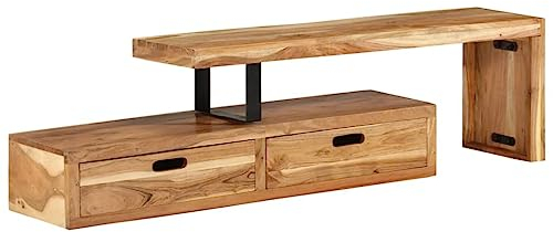 vidaXL Mobile TV (118-200) x30x40 cm in Legno massello di Acacia