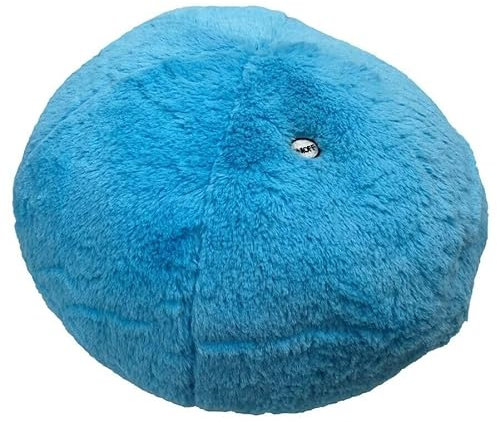 Playlearn Cuscino vibrante per massaggio sensoriale, cuscino per alleviare il dolore, con morbido velluto, copertura blu, cuscino massaggiante per collo e schiena, cuscino portatile per massaggio