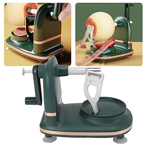 Topyond Apple Peeler Slicer Corer, Multi-Function Fruit Peeler with Stainless Steel Blades, Vegetable Peeler for Apples, Potatoes, Pears, Easy to Use Kitchen Tool