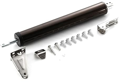 Weich Offen 1 stücke 35 kg Aluminiumlegierung Soft Closing Einstellbare Gasfeder 100 Grad Positionierung Stop Door Hardware Automatischer Türschließer Schwer Konsole (Color : Brown)