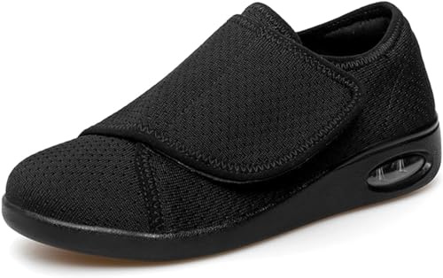 Ciabatte diabetiche Donna Uomo Edema Sandali di Chiusura Regolabile Extra Wide Casual Comode Scarpe di Riabilitazione per Gli Anziani