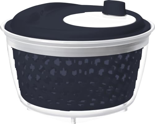 Rotho Salatschleuder Fresh 4,5 l, Midnight blau