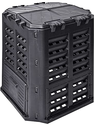 Tidyard Composteur de Jardin Noir 68,9x68,9x83,9 cm 360 L