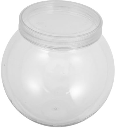 Kleines Fischglas aus Pet mit Klarer Sicht, Bruchsicher, 2200ml | Elegantes Modernes Design, Vielseitig Platzierbar, Pflegeleicht, für Dekorative Räume und Bücherregale