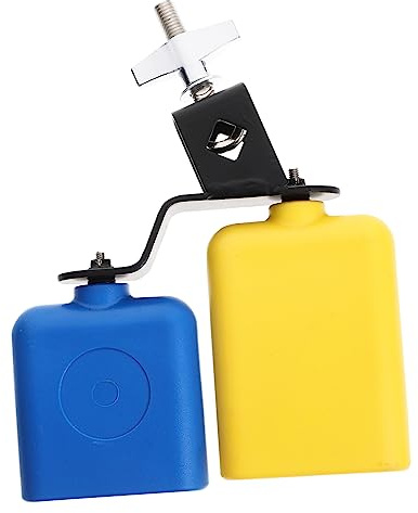 BESTonZON Percussion Instrument Dual Mounted Cowbell Professionelles Schlagzeugzubehör Für Musiker Transparentes Und Klangbild Langlebig Und Ansprechend Bunten Farben