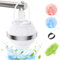 MoKo Filtro Acqua per Bambini e Adulti, Filtro per Vasca da Bagno, Addolcitore D'acqua per una Pelle più liscia, Capelli e Unghie, Filtro da Bagno con Palla da Doccia e Spazzola per Shampoo, Bianco