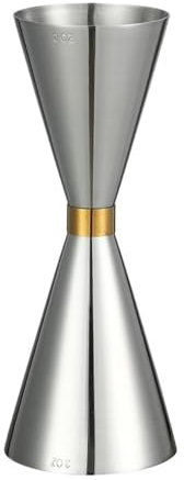 CHFYIJYHM Doppio Cocktail Jigger, Barra degli Strumenti for la misurazione della Tazza di Martini, for la mixologia del Bar di casa(Silver 60 90ml)