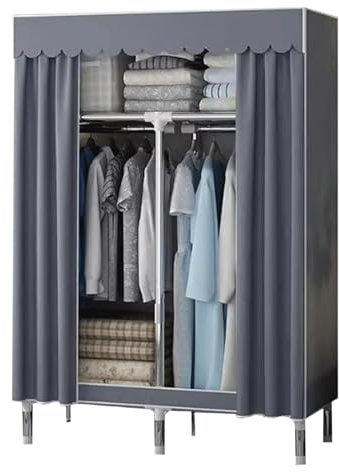 Kleiderschrank, Kleiderschrank, Dicker Metallrahmen, Kleiderschrank, Stoffschränke für Schlafzimmer, 86 cm/110 cm/130 cm/170 cm, tragbarer Kleiderschrank, geräumig