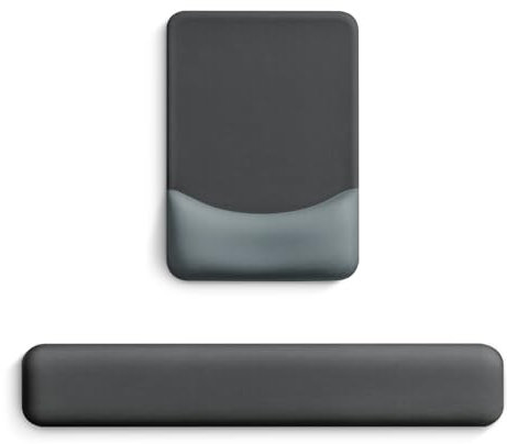 AOKSUNOVA Handballenauflage Mauspad mit Gelkissen Ergonomisch Tastatur Handauflage Handgelenkauflage Tastatur Schwarz