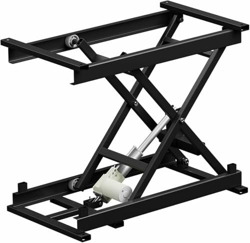XDRGOOIUY Supporto per Tavolo elevatore a Forbice Elettrico con Telecomando, Altezza Regolabile per movimentazione e Trasporto di Materiali