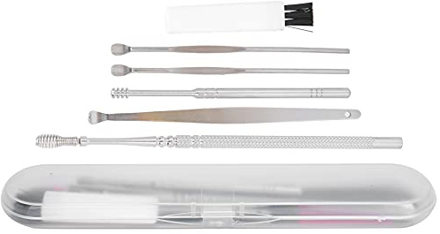 Juego de limpiador de orejas de acero inoxidable de Kuuleyn, espiral de cera para orejas de oído, herramientas de limpieza de orejas para la oreja para adultos y niños, uso