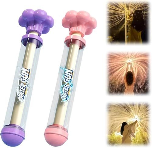 New 2/4 Pcs Firework Water Gun,Romantic Firework Style Water Squirters, Fun Pull-Out Waterguns, Fireworks Water Spray Toy for Parties, Concerts, Water Festivals, Pool Party, Family Gatherings Garden
